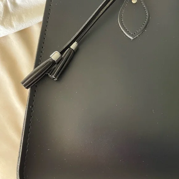 $300 Cambridge Satchel Company Black Leather Tote - excellent, rare find! - Picture 3 of 11